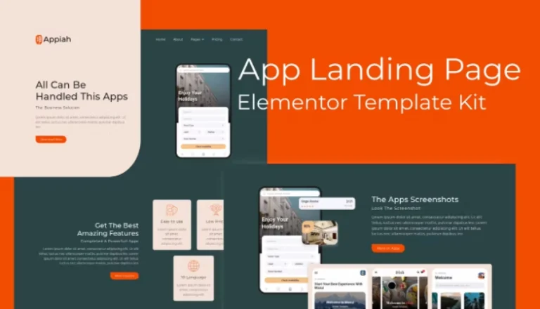 Appiah – App Landing Page Elementor Template