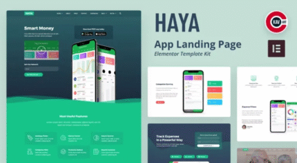 Haya – App Startup Elementor Template