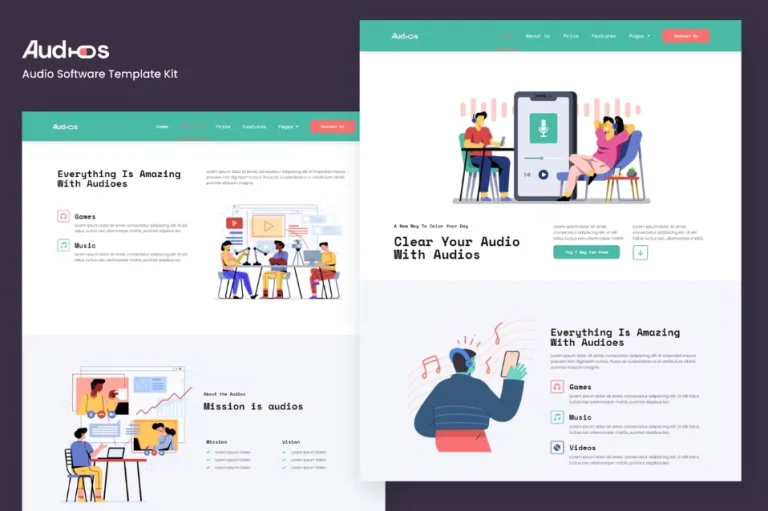 Audios – App Showcase Elementor Template