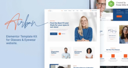 Airban - Glasses & Eyewear Elementor Template