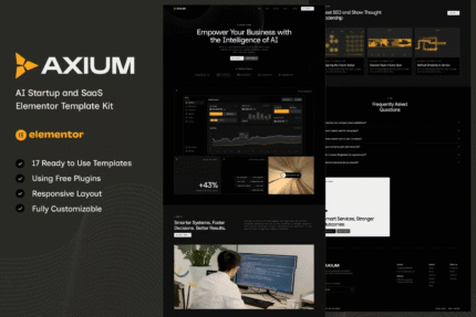 Axium - AI Startup & SaaS Elementor Template Kit