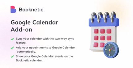 Complemento de integración de Booknetic con Google Calendar