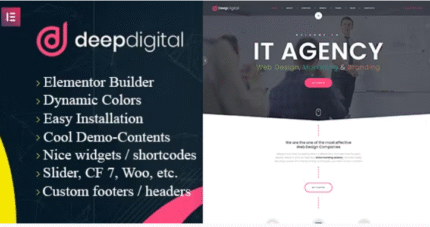DeepDigital - Agencia de diseño web Tema de WordPress