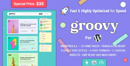 Groovy Blog Theme, moderno y ligero