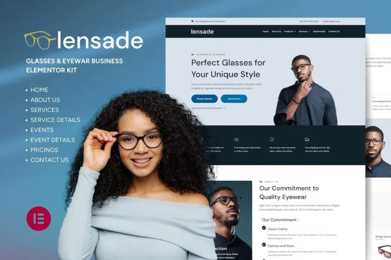Lensade – Glasses & Eyewear Elementor Template Lensade – Glasses & Eyewear Elementor Template