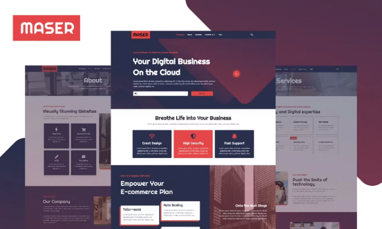 Maser – Web Design Agency Elementor Template