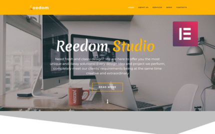 Reedom - Web Design Studio Multipurpose Minimal WordPress Elementor Theme Tema para WordPress