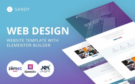 Sandy - Diseño Web Plantilla de Sitio Web con Elementor Builder WordPress Tema