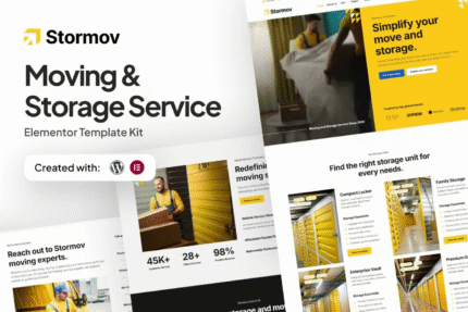 Stormov - Kit de Plantillas Elementor para Servicios de Mudanzas y Almacenaje