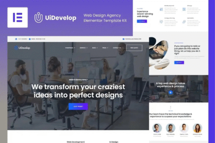 UiDevelop - Agencia de diseño web Kit de plantillas Elementor