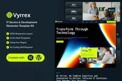 Vyrrex - Kit de Plantillas Elementor para Servicios de TI y Desarrollo