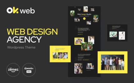 Plantilla Estudio de Diseño Web - OkWeb Elementor Kit