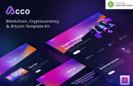 Acco - Blockchain Cryptocurrency & Bitcoin Plantilla Elementor