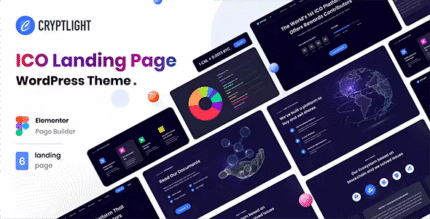 Cryptlight ICO NFT AI Landing Page Tema
