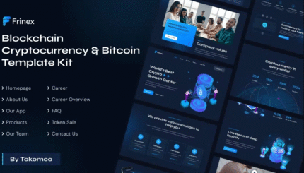 Frinex Blockchain Cryptocurrency & Bitcoin Plantilla Elementor